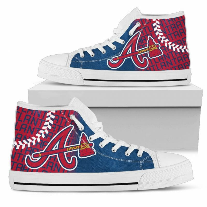MLB Atlanta Braves High Top Shoes Sportswear For Fans