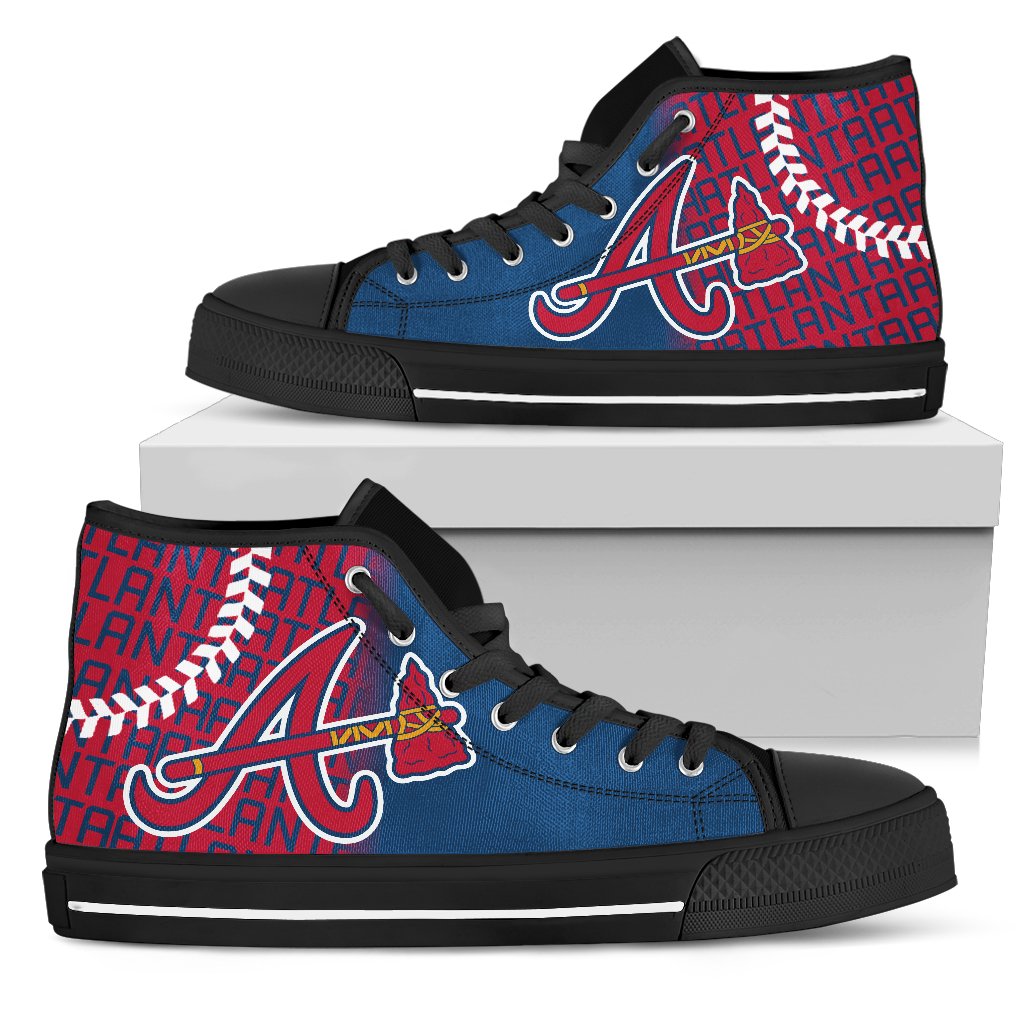 MLB Atlanta Braves High Top Shoes Sportswear For Fans