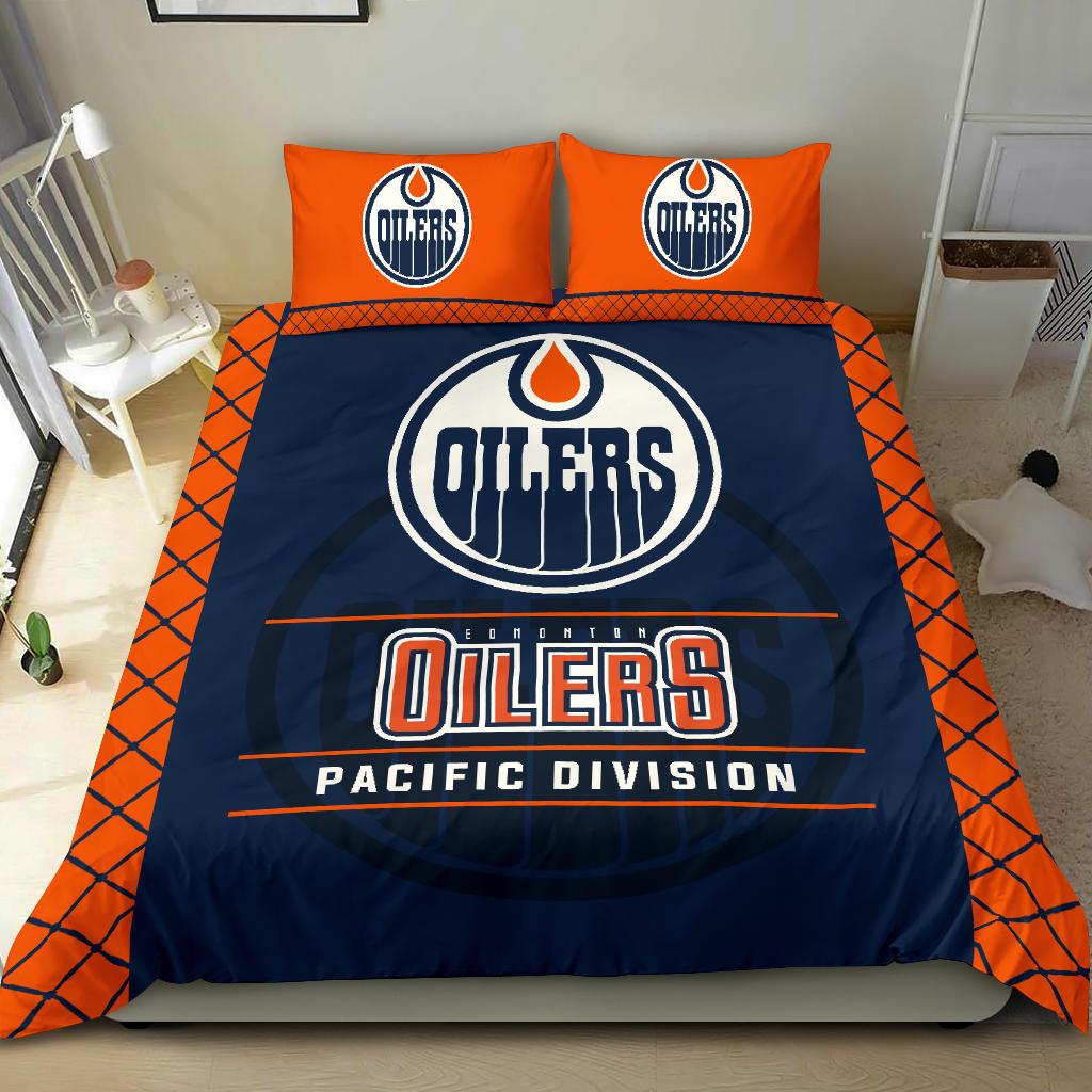 NHL Edmonton Oilers Bedding Set Sportswear For Fans