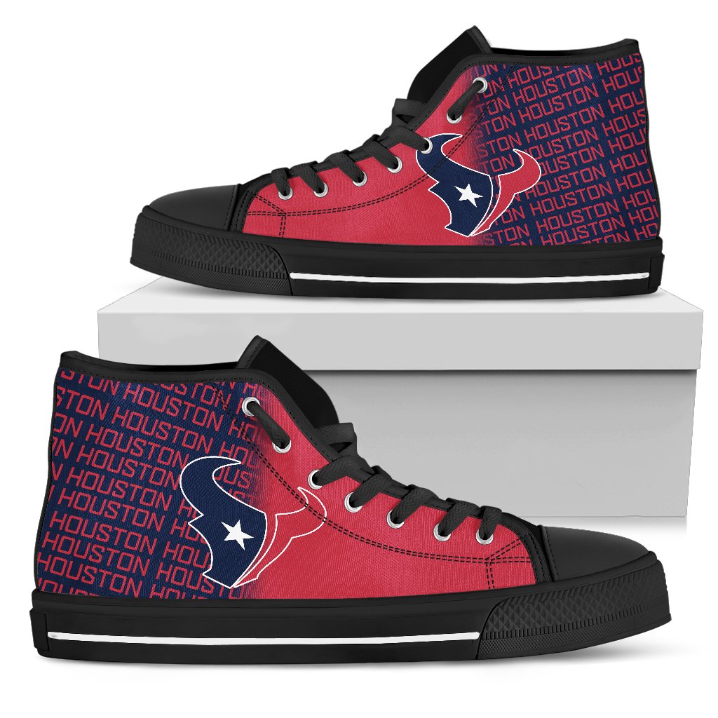 NFL Houston Texans High Top Shoes Sportswear For Fans