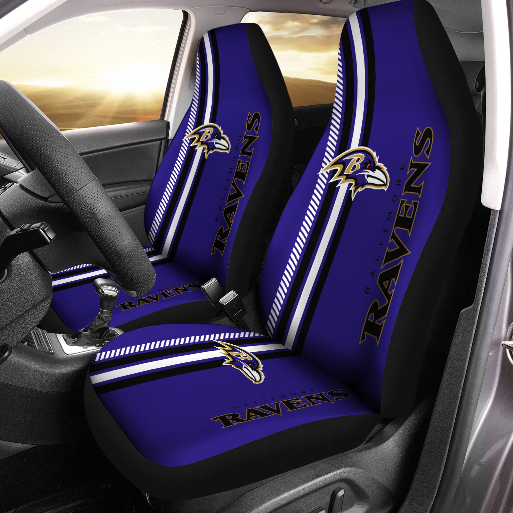 NFL Baltimore Ravens Pair of Car Seat Covers Sportswear For Fans