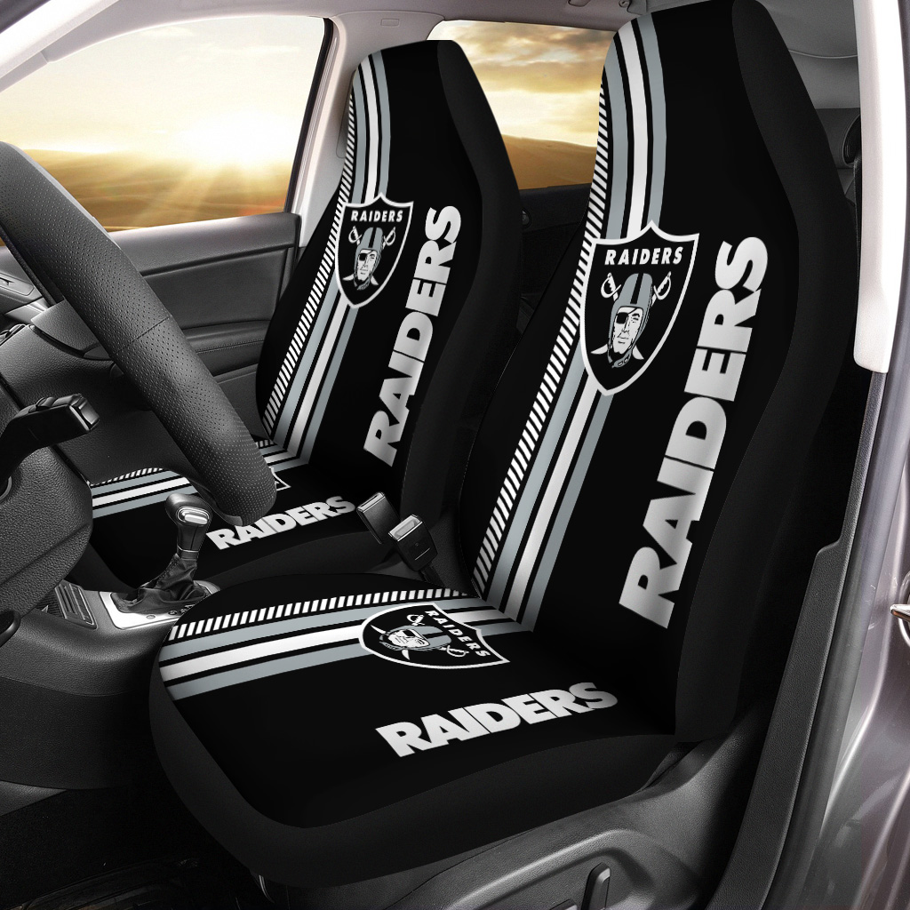 NFL Oakland Raiders Pair of Car Seat Covers Sportswear For Fans