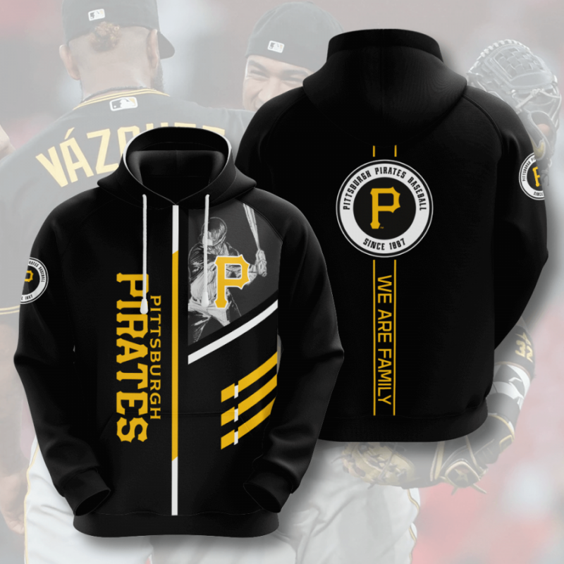MLB Pittsburgh Pirates 3D Hoodie V1 Sportswear For Fans